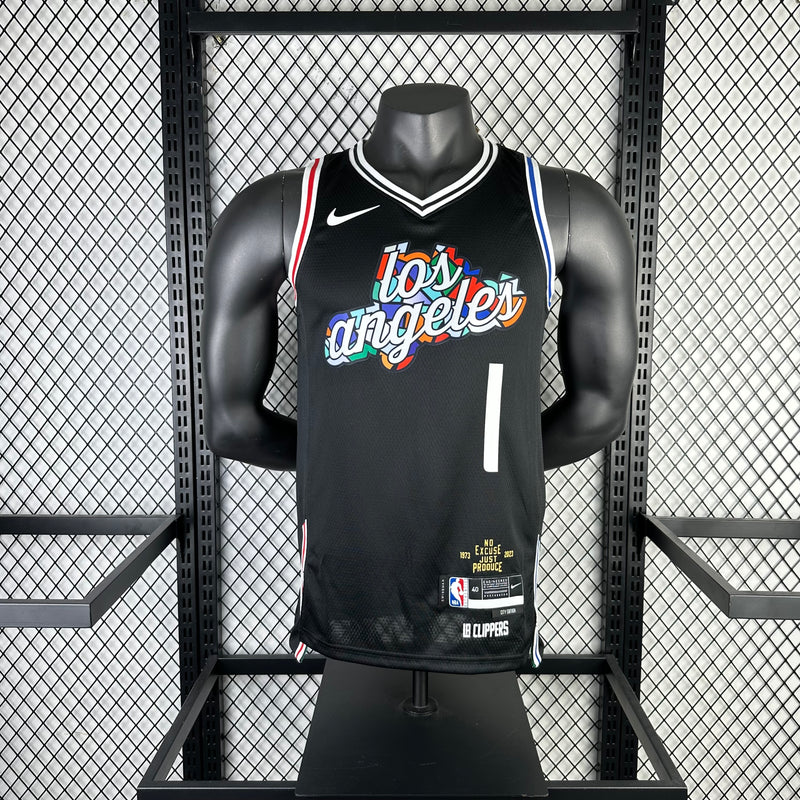 Regata Los Angeles Clippers City 2023 Masculina - Preto