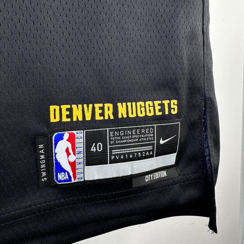 Regata Denver Nuggets City 2024 Masculina - Preto