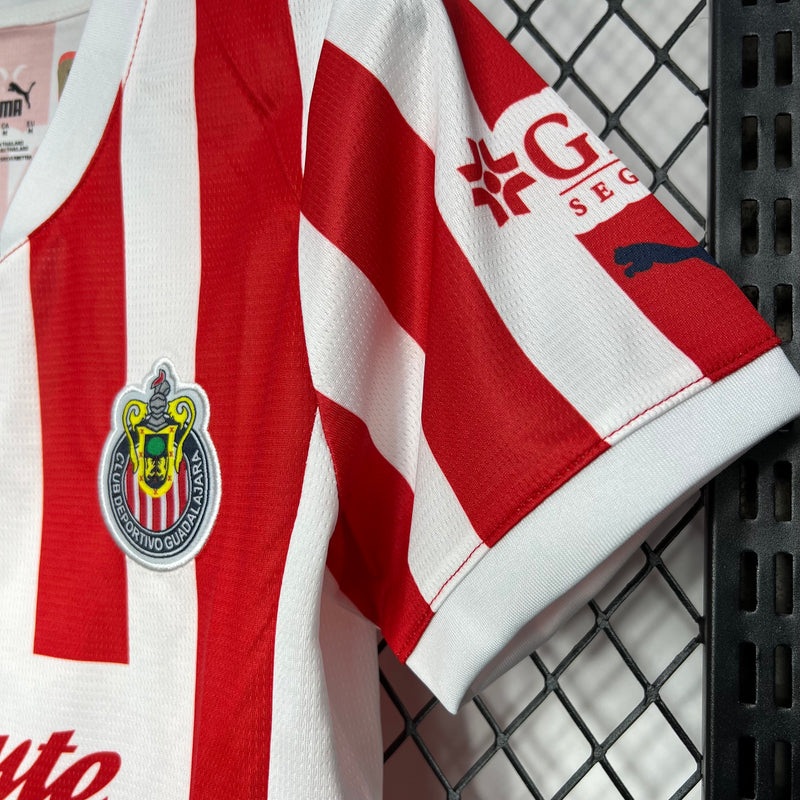 Camisa Chivas Guadalajara Feminina 2024 Puma - Vermelha e Branca