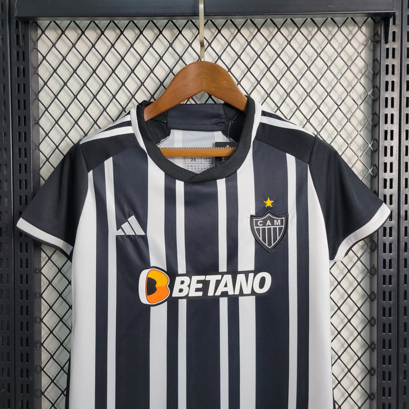 Kit Infantil Atlético Mineiro 23/24 Adidas - Listrado