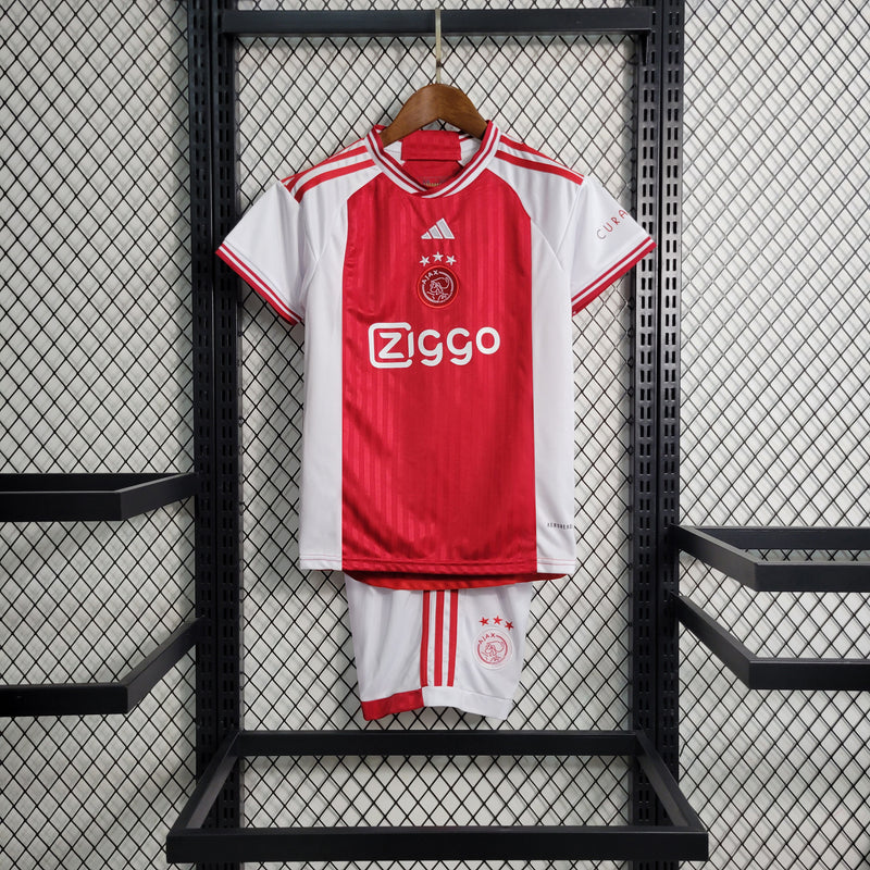 Kit Infantil Ajax I 23/24 Adidas - Vermelho