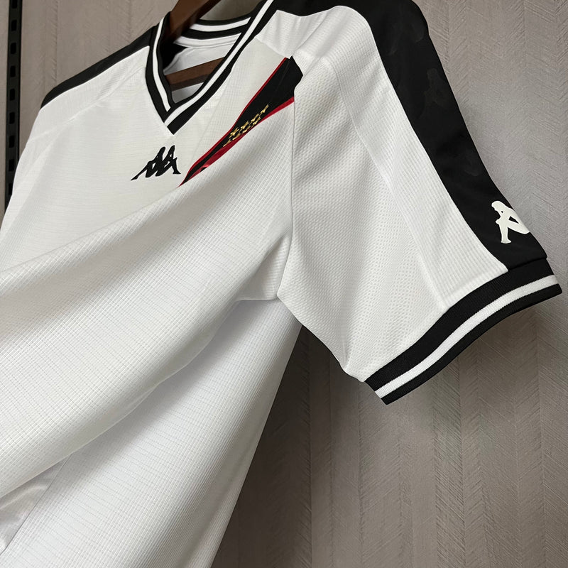 Camisa Vasco I [Com Patrocínio]  2024 Kappa - Branca com listra Preta