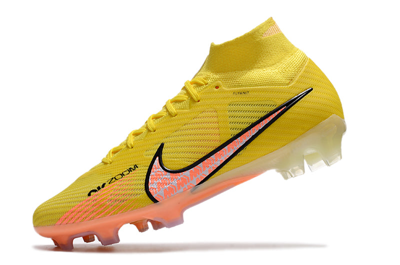 Chuteira Campo Nike Air Zoom Mercurial Superfly IX Elite FG Amarelo - Cano Alto