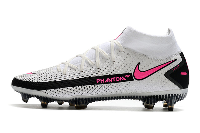 Chuteira Campo Nike Phantom GT Elite Dynamic Fit FG White/Pink - Cano Alto