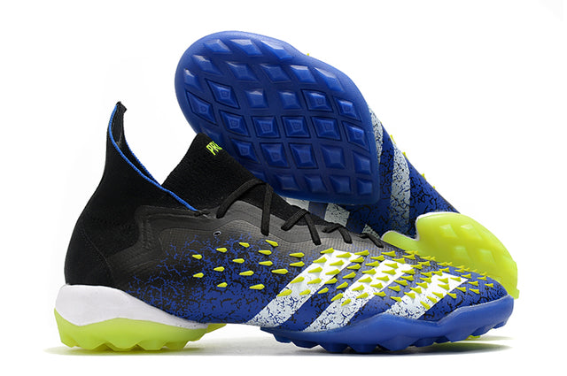 Chuteira Society Adidas Predator Freak.1 FG Black/Blue/Yellow - Cano Alto