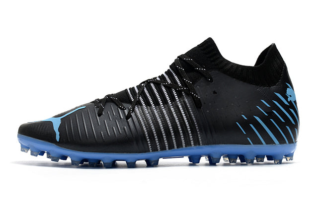 Chuteira Society Puma Future Z FG Black/Blue - Low