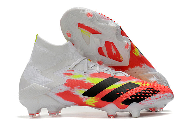 Chuteira Campo Adidas Predator Mutator .1 FG White/Red - Cano Alto