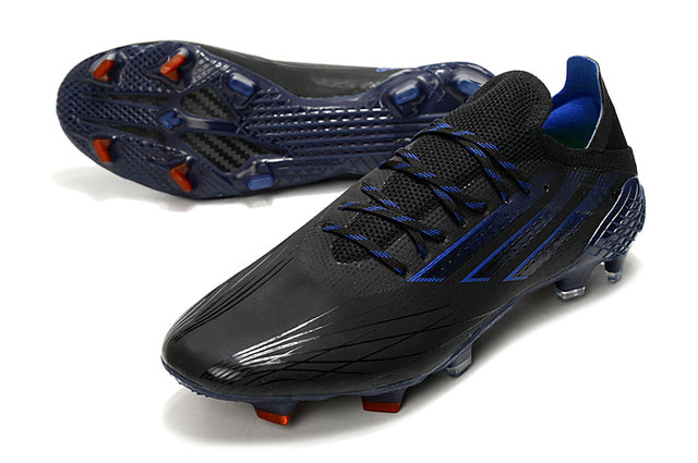 Chuteira Campo Adidas X SpeedFlow FG Black e Azul Escuro