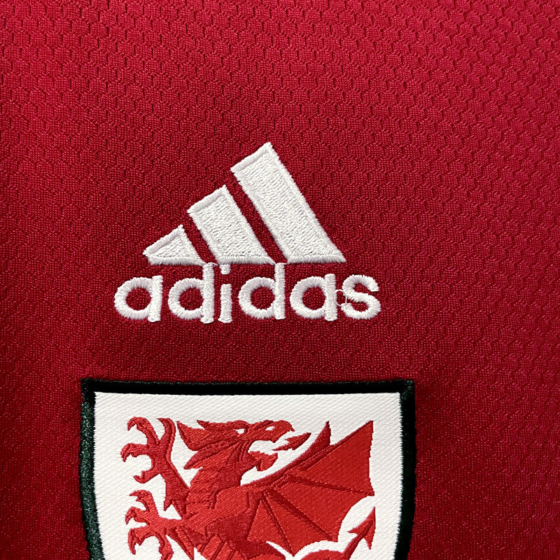 Camisa Seleção País de Gales I 2022 Adidas - Vermelho