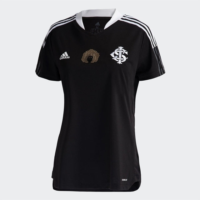 Camisa Feminina Internacional Consciência Negra 21/22 Adidas - Preto