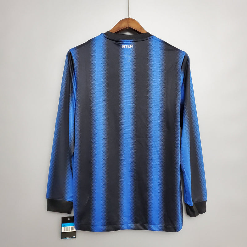 Camisa Manga Longa Inter de Milão I 10/11 Nike - Azul e Preto