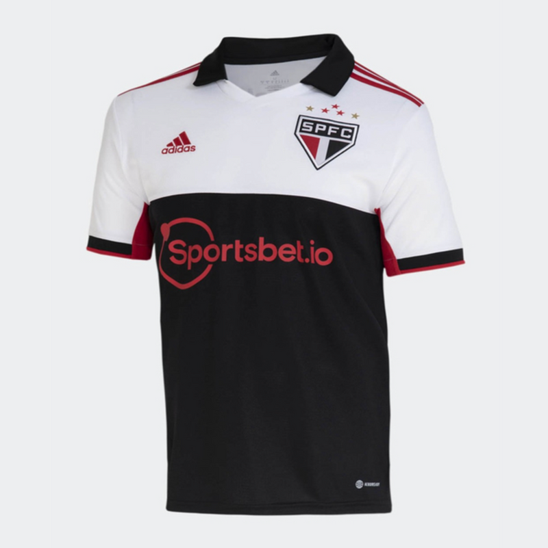 Camisa São Paulo III 22/23 Adidas - Branco e Preto