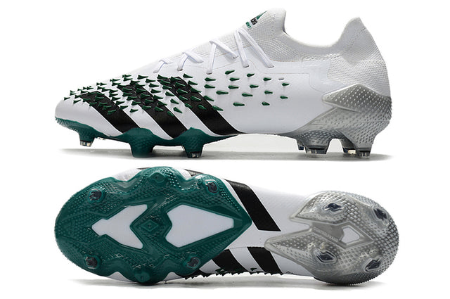 Chuteira Campo Adidas Predator Freak .1 White and Green - Low