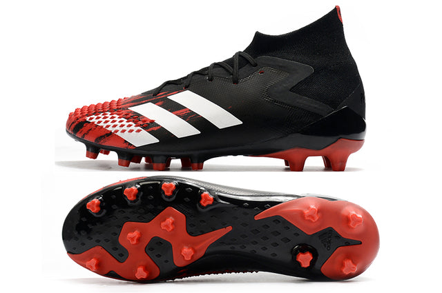 Chuteira Campo Adidas Predator Mutator .1 FG Black/Red - Cano Alto