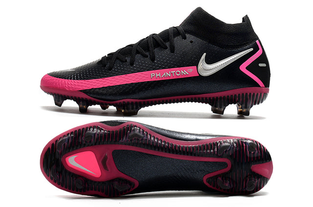 Chuteira Campo Nike Phantom GT Elite Dynamic Fit FG Black/Pink - Cano Alto