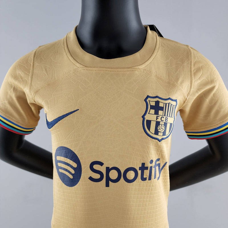 Kit Infantil Barcelona II 22/23 Nike - Dourado