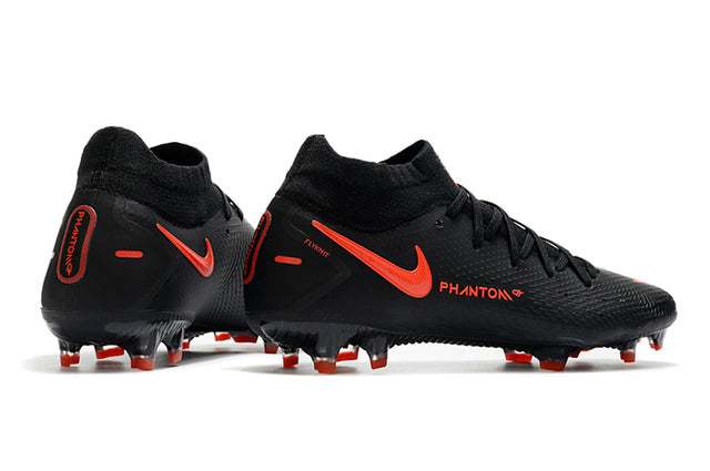 Chuteira Campo Nike Phantom GT Elite Dynamic Fit FG Black/Red - Cano Alto