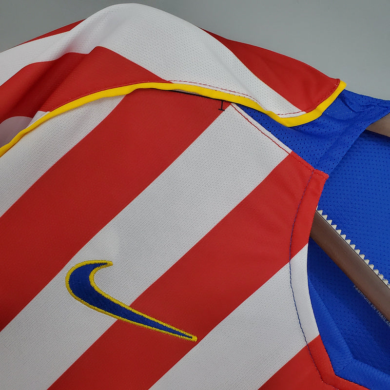 Camisa Atlético de Madrid Retrô 2004/2005 Vermelha e Branca - Nike