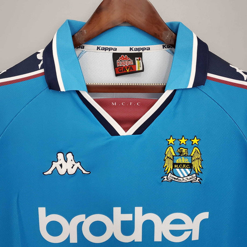 Camisa Manchester City Retrô 1997/1998 Azul - Kappa