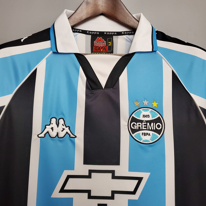 Camisa Grêmio Retrô 2000 Azul e Preta - Kappa