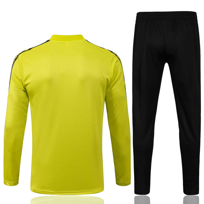 Conjunto Internacional 21/22 Verde Fluorescente e Preto - Adidas - Com Ziper