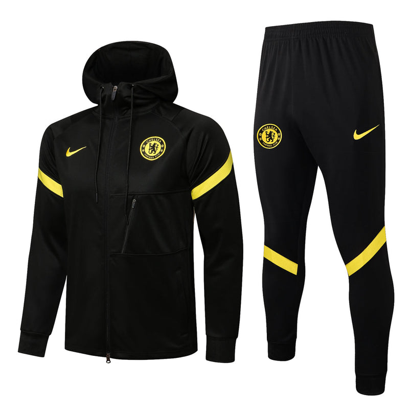 Conjunto Chelsea 21/22 Preta - Nike - Com Capuz