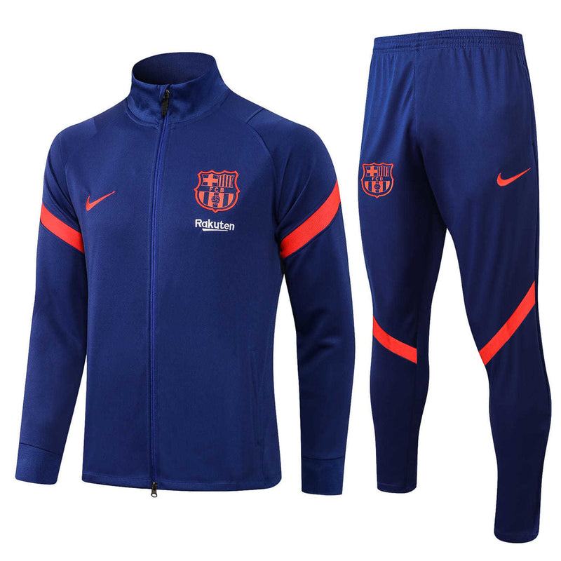 Conjunto Barcelona 2122 Azul Royal - Nike - Com Fecho