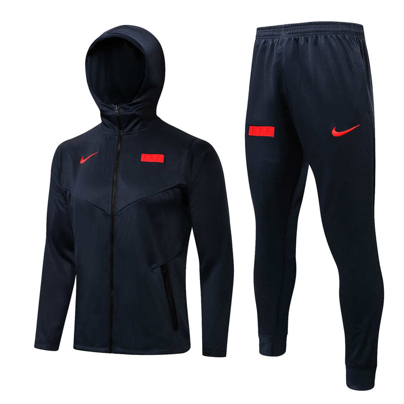 Conjunto França 21/22 Azul - Nike - Com Fecho e Capuz