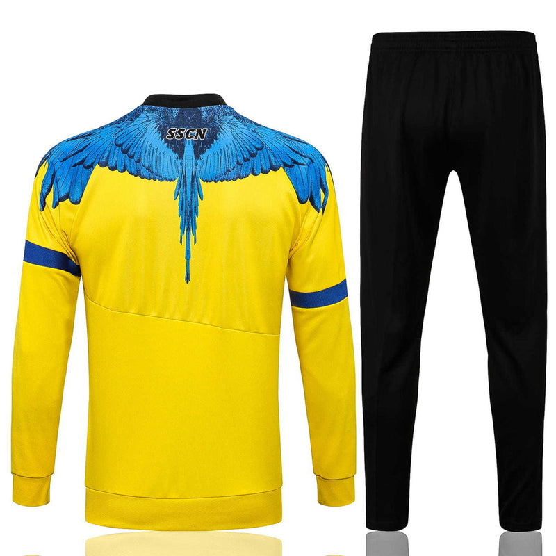 Conjunto Napoli 21/22 Amarelo e Preto - Kappa - Com Fecho