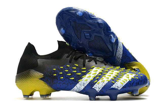 Chuteira Campo Adidas Predator Freak .1 Black/Blue/Yellow - Low