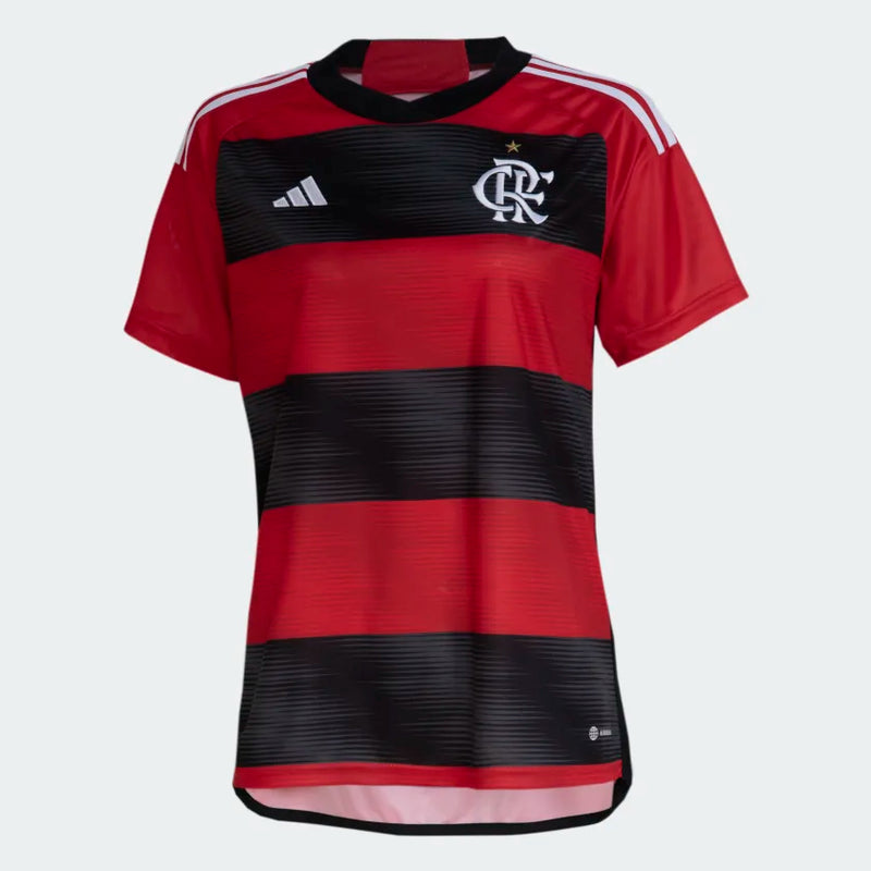 Camisa Feminina Flamengo 23/24 Adidas - Rubro Negro