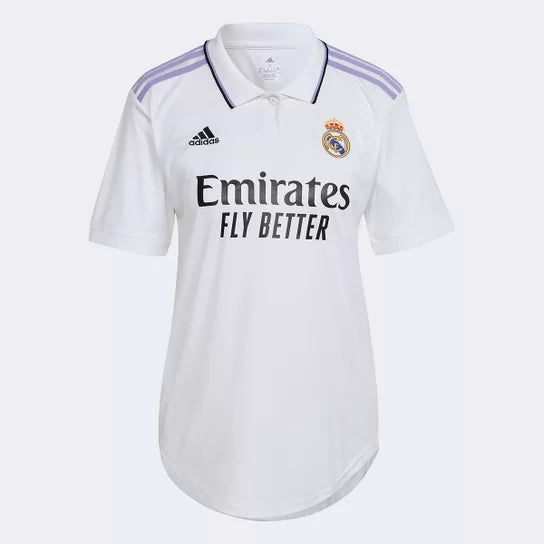 Camisa Feminina Real Madrid I 23/24 Adidas - Branco